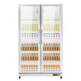thumbnail image 1 of Danolapsi Commercial Display Refrigerator, 27.1 Cu. Ft. Display Fridge Merchandiser Upright Beverage Cooler, Double Glass Door Fridge with Adjustable Shelves & Drink Organizers for Wine Soda, 1 of 6