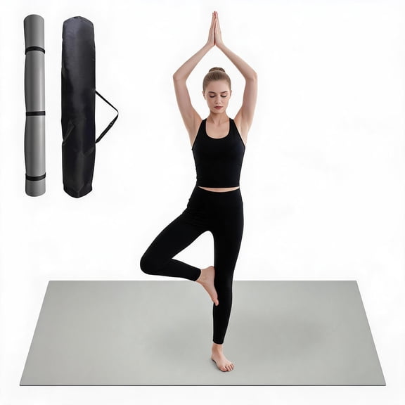 Danolapsi Dance Floor Mat 4 x 6ft,Non-Slip Portable Dance Floor for Ballet,Jazz,Pop,5 mm Thick PVC Marley Dance Flooring Practice Floor Mat with Storage Bag,Non-Slip Marley Floor for Home and Gym