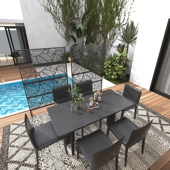 Danolapsi Decorative Metal Garden Fences Metal Privacy Screen – Rust-Proof Scroll Design for Yard & Flower Bed Borders,Easy Snap-Together Installation,Outdoor and Indoor Privacy Panels for Patio,Pool