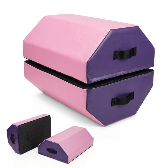 Danolapsi Detachable Octagon Gymnastics Mat, Home Tumbling Mat, Skill Shape Tumbling Backbend Trainer Exercise Mat, with High-Density Foam & Waterproof Cover, for Gym Cheerleading, Martial Art