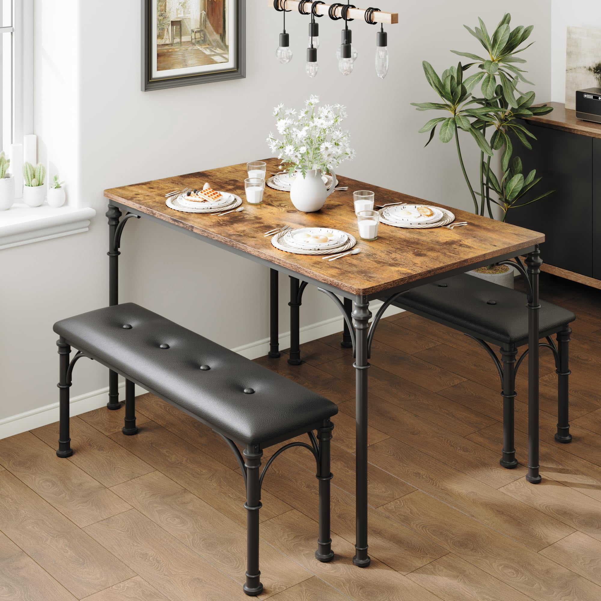 Danolapsi Dining Table Set for 4,Kitchen Table Set for 4 with ...