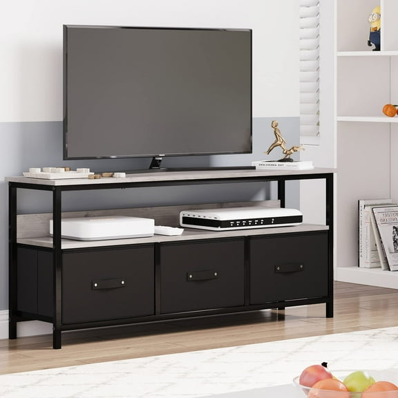 Danolapsi Dresser TV Stand,55 Inch Modern Entertainment Center with Storage,TV Stand for Bedroom Small TV Stand Dresser with Drawers and Shelves,TV & Media Console Table Furniture for Living Room