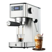 Danolapsi Espresso Machine, 20 Bar Coffee Maker with Steam Wand, Removable Water Tank, Compact Design, Automatic Cappuccino and Latte Maker for Home and Office