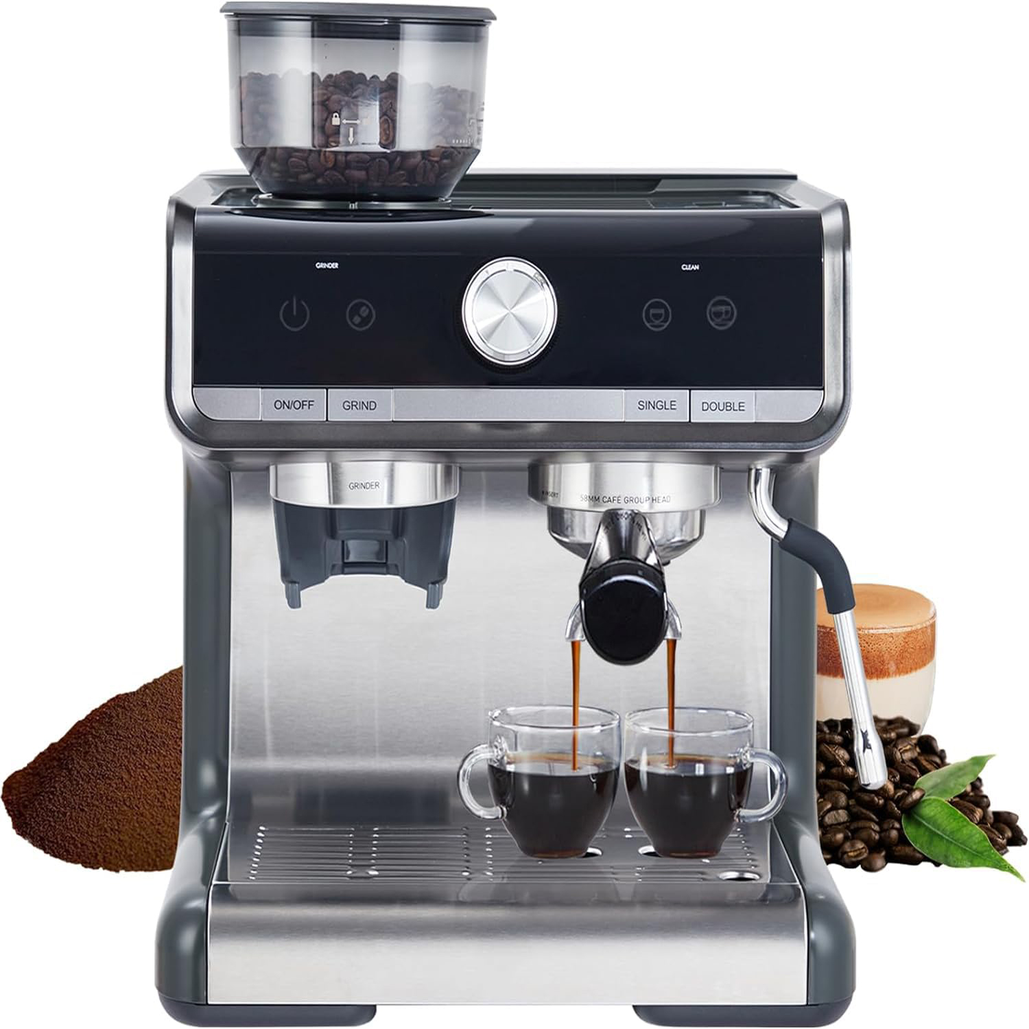 Danolapsi Espresso Machines with Milk Frother Steam Wand,Espresso Maker ...