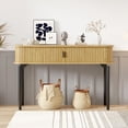 thumbnail image 1 of Danolapsi Fluted Console Table with Storage,Wood Sofa Table with Sliding Door,Entryway Table with Storage Space for Living Room,Couch,Hallway,Foyer, 1 of 7