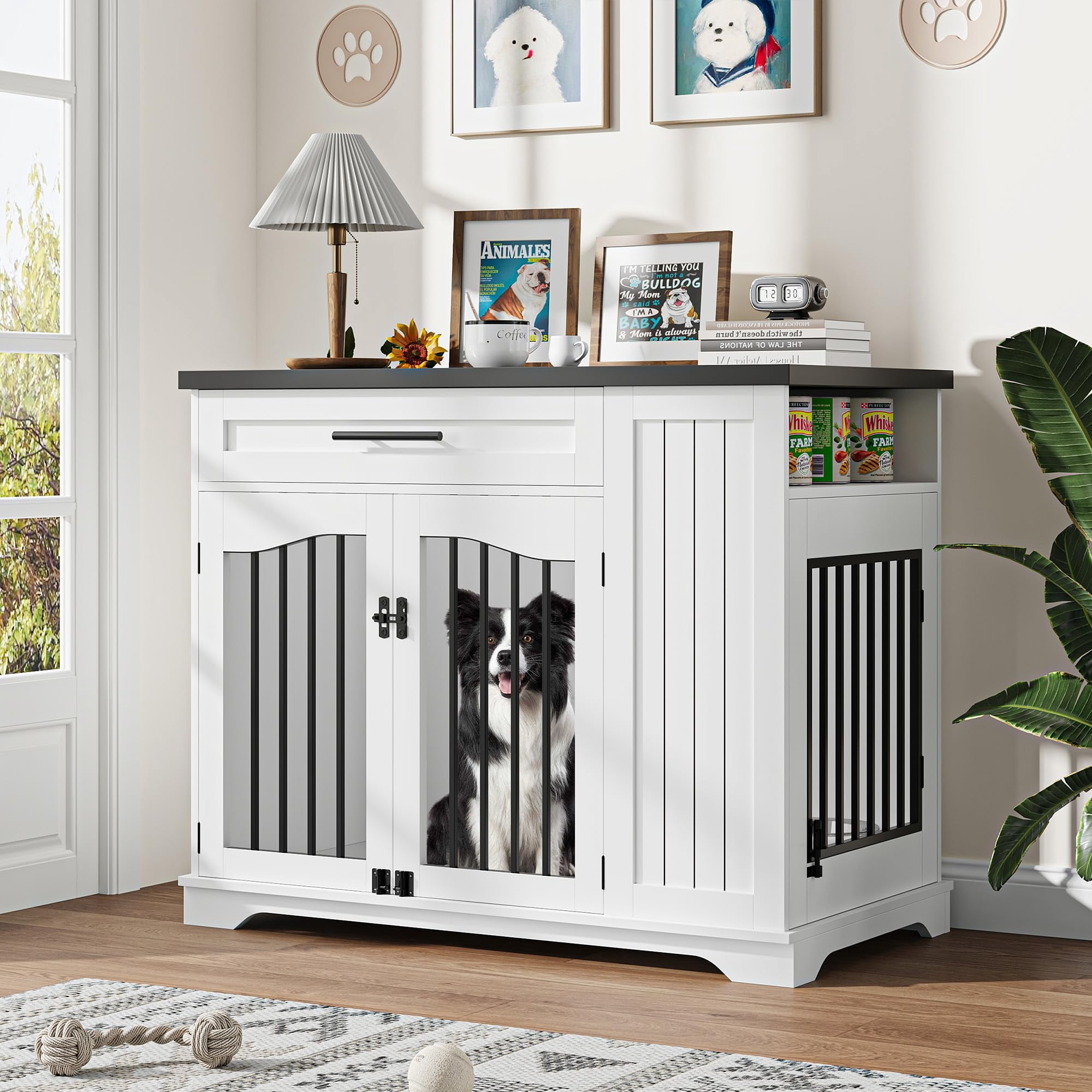 Beautiful view of Carpeted Dog Crate For Giant Dogs