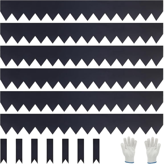 Danolapsi Galvanized Steel Landscape Edging 6/8/10-Pack, Metal Edging for Landscaping with Stakes, Hammer-in Metal Landscaping Edging for Yard Pathway & Flower Beds Lawn Edge for Garden Design