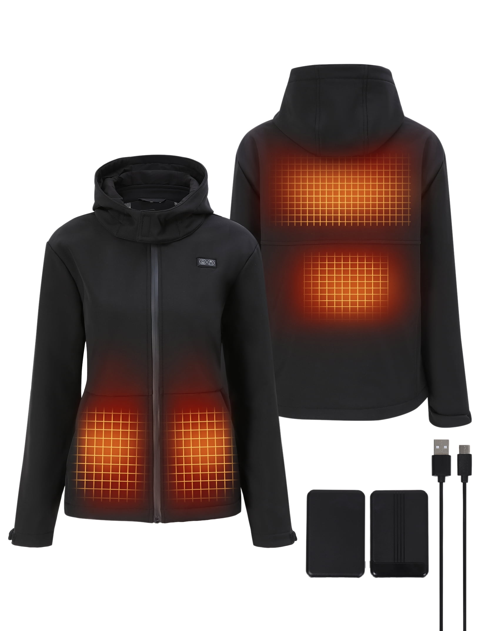 Danolapsi Heated Jackets for Men with 5000mAh Battery Pack Winter Windproof Electric Heated Coat