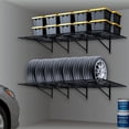 thumbnail image 1 of Danolapsi Heavy Duty Garage Wall Shelving with Hooks, 3.87' x 2' Wall Mounted Storage Shelves, Loads 200lbs Each, 1 of 7