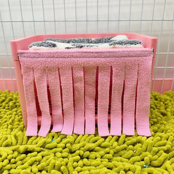 Danolapsi Hide House Bed Tassel Door Curtain Corner Shelter,High And Low Bed,Tassel Door Curtain Soft Comfortable Washable Small Animals Cage Accessories For Guinea Pig