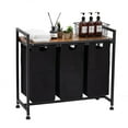 thumbnail image 1 of Danolapsi Laundry Sorter 4 Sections,Laundry Hamper with Shelf,Laundry Basket with Wheels,Cloest Storage and Organization,Clothes hamper with Table,Rolling Cart,for Bathroom,Bedroom,Restroom,Black, 1 of 7