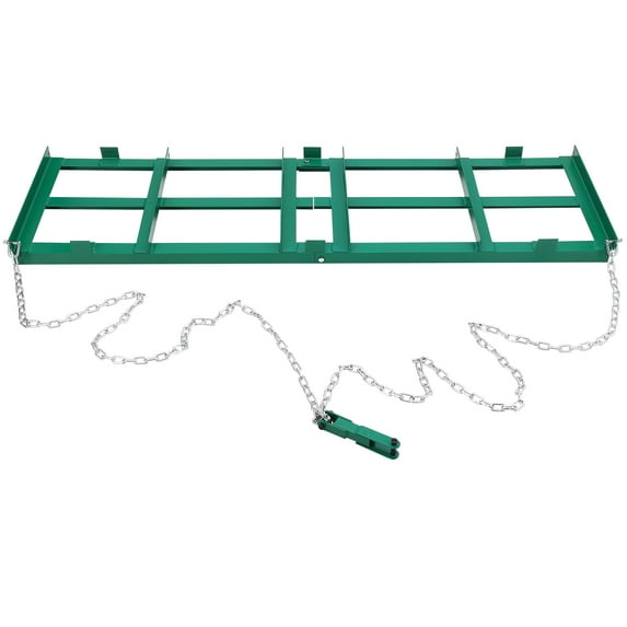 Danolapsi Lawn Leveling Rake, 30x10 inch Lawn Leveler Tool with Stainless Steel Handle, Heavy Duty Ground Plate Rake for Lawns, Backyard, Garden, Golf Course, Farm, Pasture