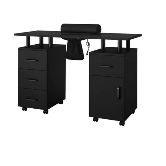 Danolapsi Manicure Table Nail Desk, Nail Station with Electric Dust Collector, Wrist Rest and Storage Drawers Cabinet, Beauty Salon Workstation for Nail Tech