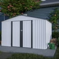 thumbnail image 1 of Danolapsi Metal Outdoor Garden Storage Shed With Lockable Door, House Garden Tool Storage Shed For Backyard, Bike Shed For The Garden, Outdoor, Backyard Patio 10ftx8ft/ 6ftx8ft, 1 of 1