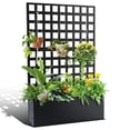 thumbnail image 1 of Danolapsi Metal Planter Box with Trellis Privacy Screen, Raised Garden Bed with Trellis, Privacy Planters for Patio, Planter Box with Drainage Holes for Climbing Plants, Flower, 1 of 8