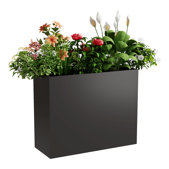 Danolapsi Metal Tall Planter Box,30" l Rectangular Planter with Adjustable Shelf & Drainage Holes - Heavy Duty Steel Rectangle Planter for Outdoor/Indoor Large Tall Planter for Patio,Privacy Screen