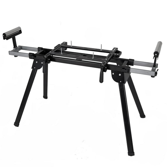 Danolapsi Miter Saw Stand, Heavy-Duty, 440 Lb. Capacity, Portable With Iron Skeleton Frame, 76-4/5'' Max Sliding, Quick To Install And Remove, Compatible & Portable