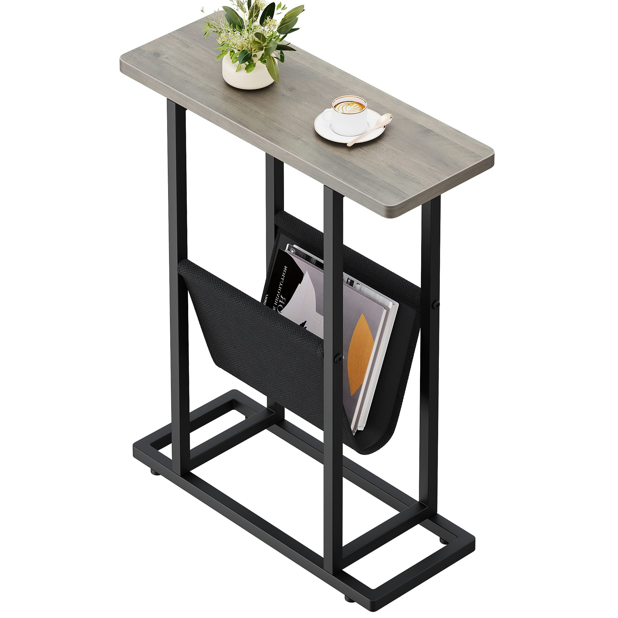 Danolapsi Narrow Side Table for Small Spaces,Slim Coffee Table Magazine Table Narrow Bedside ...