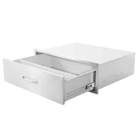Danolapsi Outdoor Kitchen Drawers,30" W x 10" H x 23" D BBQ Drawers Stainless Steel,1-Layer BBQ Access Drawers,Flush Mount BBQ Drawer for Outdoor Kitchens & BBQ Islands