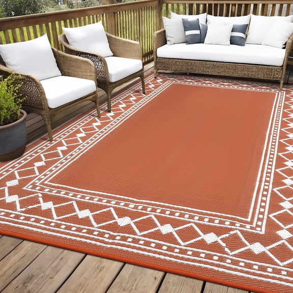 Danolapsi Outdoor Rug,Waterproof Reversible Patio Mat, Heavy Duty Plastic Straw Rug for RV Camping Deck Backyard Beach, Foldable Indoor Outdoor Carpet Stain Resistant Outside Rugs