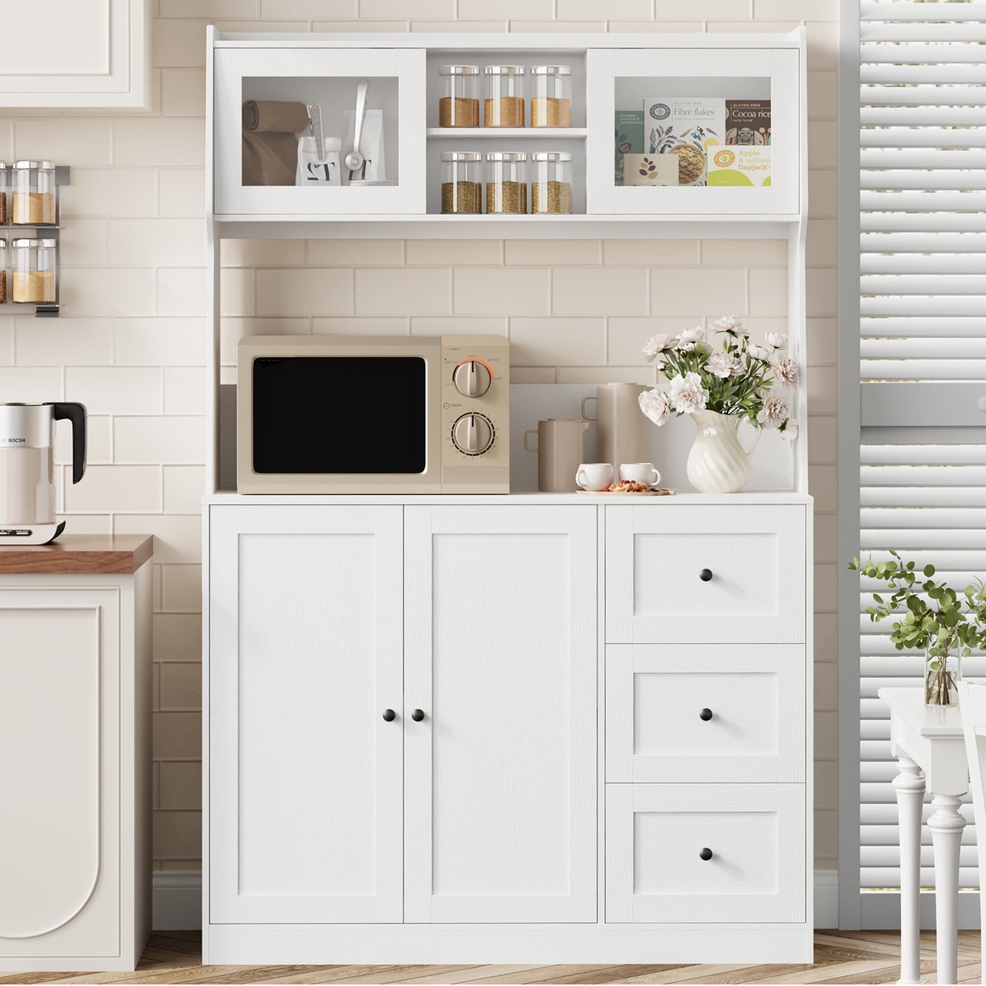 Danolapsi Pantry Cabinet,66 Inch Tall Kitchen Storage Cabinet with ...