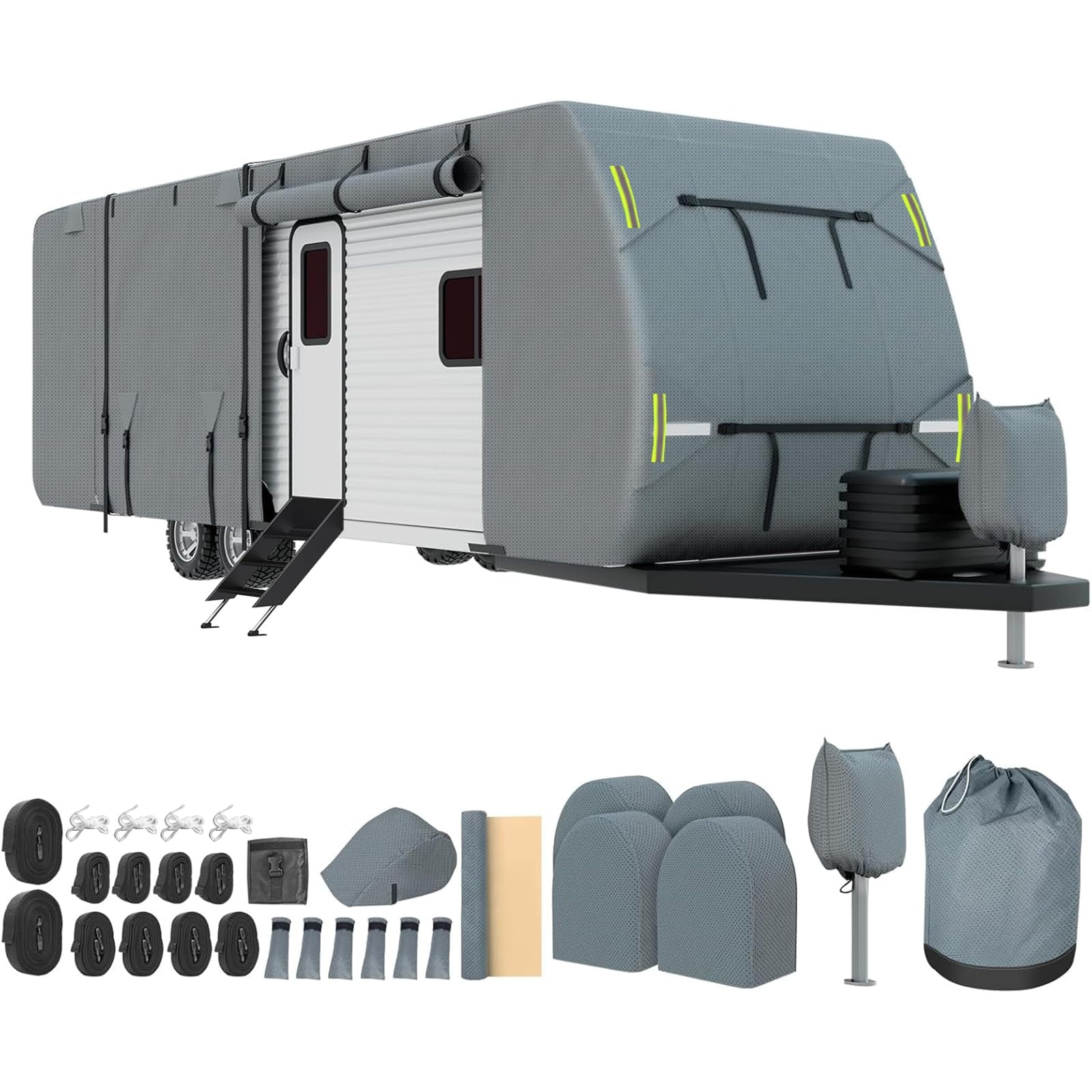 Danolapsi RV Cover,Travel Trailer Cover Upgraded Extra-Thick Heavy Duty ...