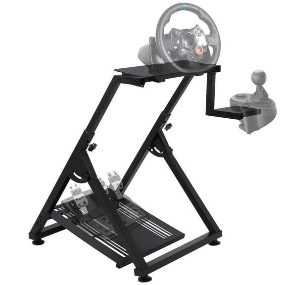 Danolapsi Racing Steering Wheel Stand Shifter Mount,Simulator Cockpit Wheel Stand,Racing Steering Shifter Mount fit for Mainstream Brands Gaming X-type Folding,NOT Included Racing Wheel/Pedals