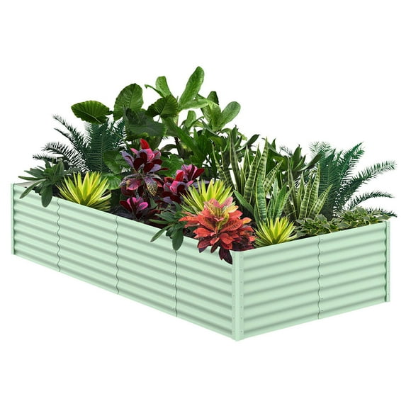 Danolapsi Raised Garden Bed, Metal Raised Garden Beds Outdoor, Rectangular Planter Box for Planting Plants, Vegetables and Flower