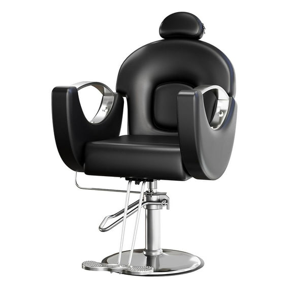 Danolapsi Reclining Salon Chair for Hair Stylist, 360° Swivel and Height Adjustable Hydraulic Barber Chair with Foot Rest, Multi-Function Shampoo Beauty Hairdresser Armchair for Home Barbershop