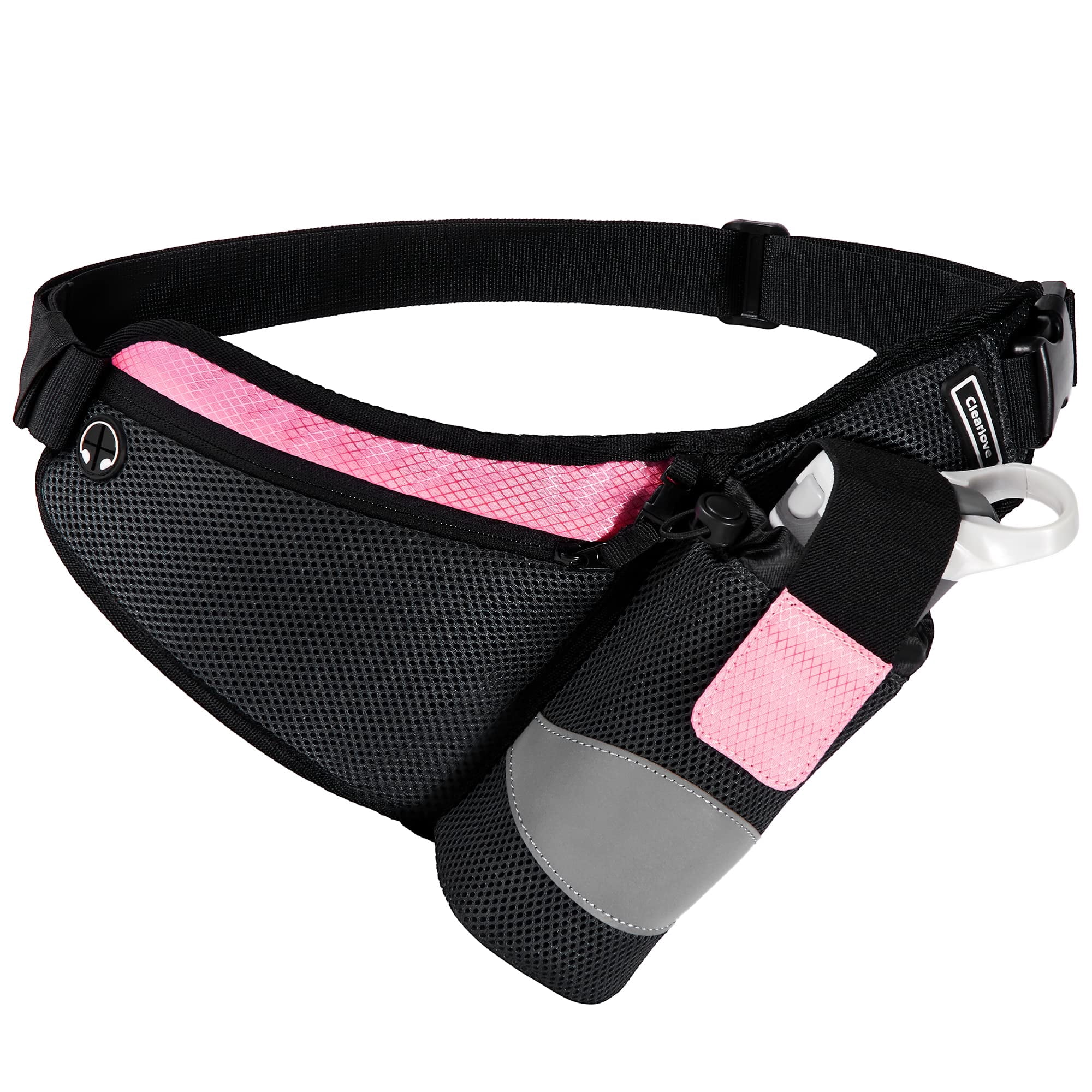 Runners Wait Boxy Danolapsi Running Belt Bag with Water Bottle Holder,Reflective Waist ...