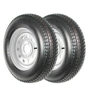 Danolapsi ST205/75D15 Trailer Tires,5 Lug on 4.5",6PR Load Range C,15in Fuel-saving Designed Trailer Tires 205 75 15 for Travel/Camper/Landscape/Cargo/Utility/Boat/Horse/Farm/Hauler Trailer,2PCS Tire
