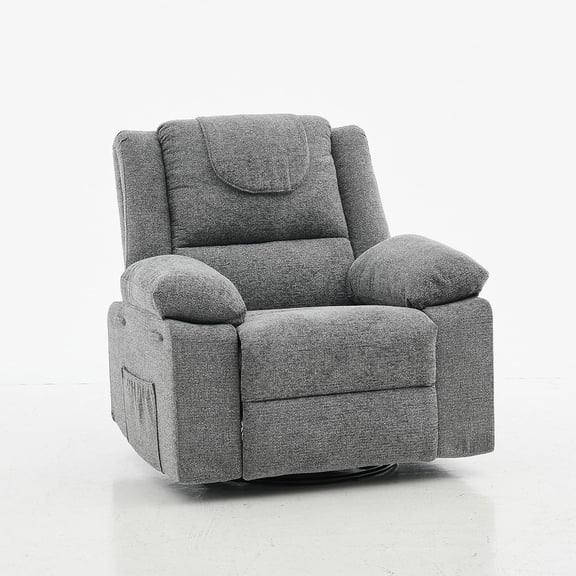 Danolapsi Swivel Rocker Recliner Chair for Adults with Massage and Heat,Oversized Recliner Glider Recliner Chair,Recliner Chairs Single Sofa with Vibration Massage and Heating for Living Room/Bedroom