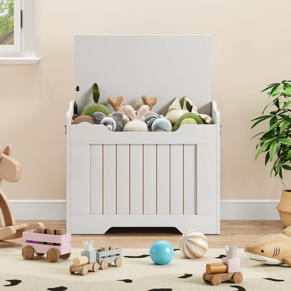 Danolapsi Toy Box,Storage Chest,24.8" Toy Chest for Boys Girls,Kids Wood Large Toy Box,Storage Bench with Safety Hinge,Toy Chest Organizer Storage Trunk for Entryway,Living Room,Bedroom,Playroom