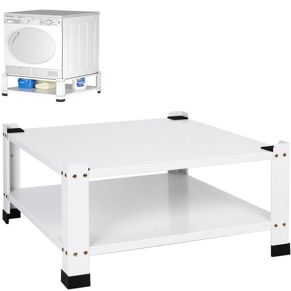 Danolapsi Washer Dryer Laundry Pedestals Base with Storage Shelf,Washer and Dryer Stand Universal Platform,28.3" Lx28.3" Wx14" H,660lbs Capacity, Heavy Duty Steel Multi-Functional Base for Washing Mac