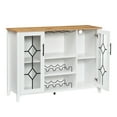 thumbnail image 1 of Danolapsi Wine Bar Cabinet With LED Light Removable Wine Rack And Glass Door Kitchen Buffet Sideboard Modern Home Floor Wine Rack Table For Living Room Dining Room, 1 of 9