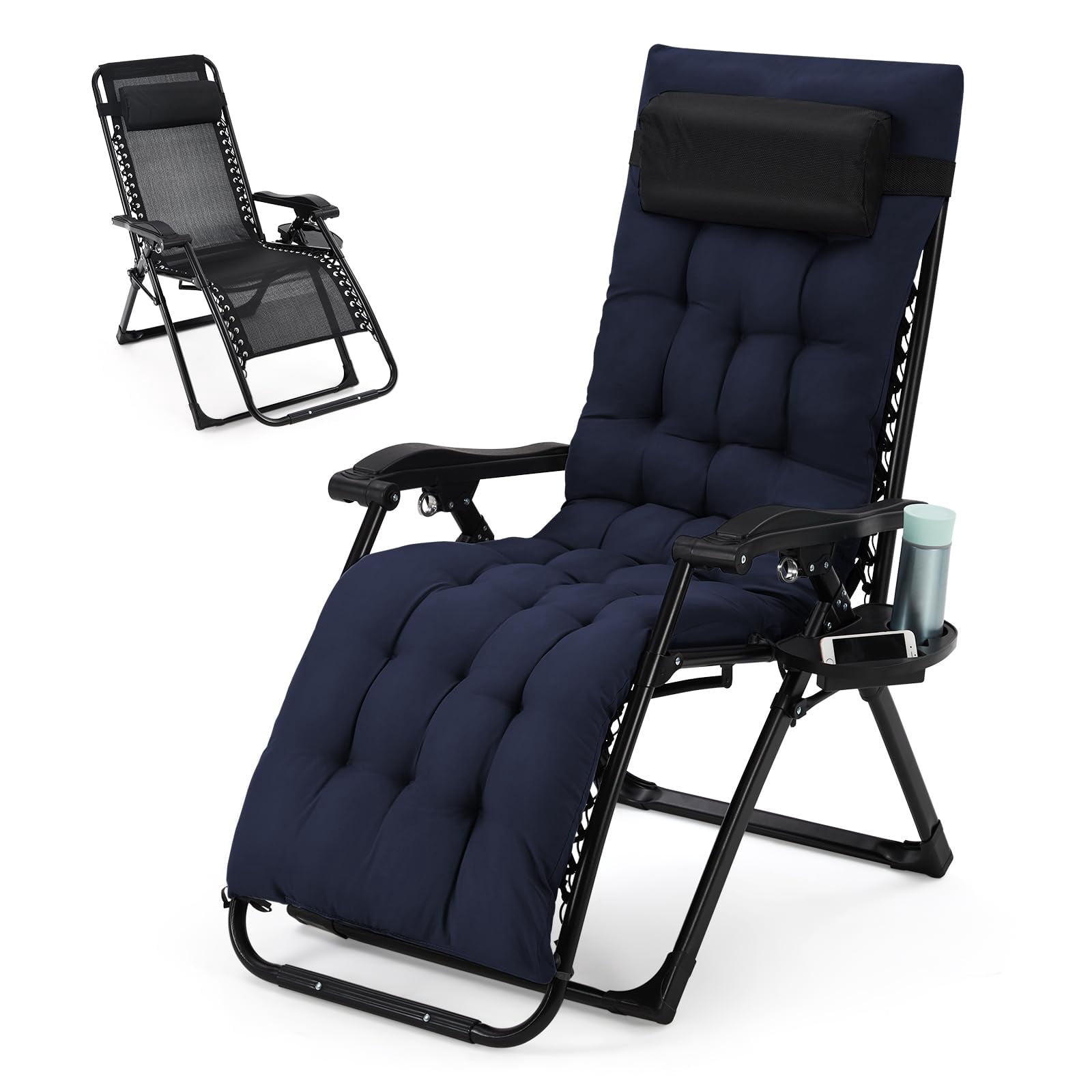 Danolapsi Zero Gravity Chair,26In Lounge Chair for Indoor and Outdoor ...