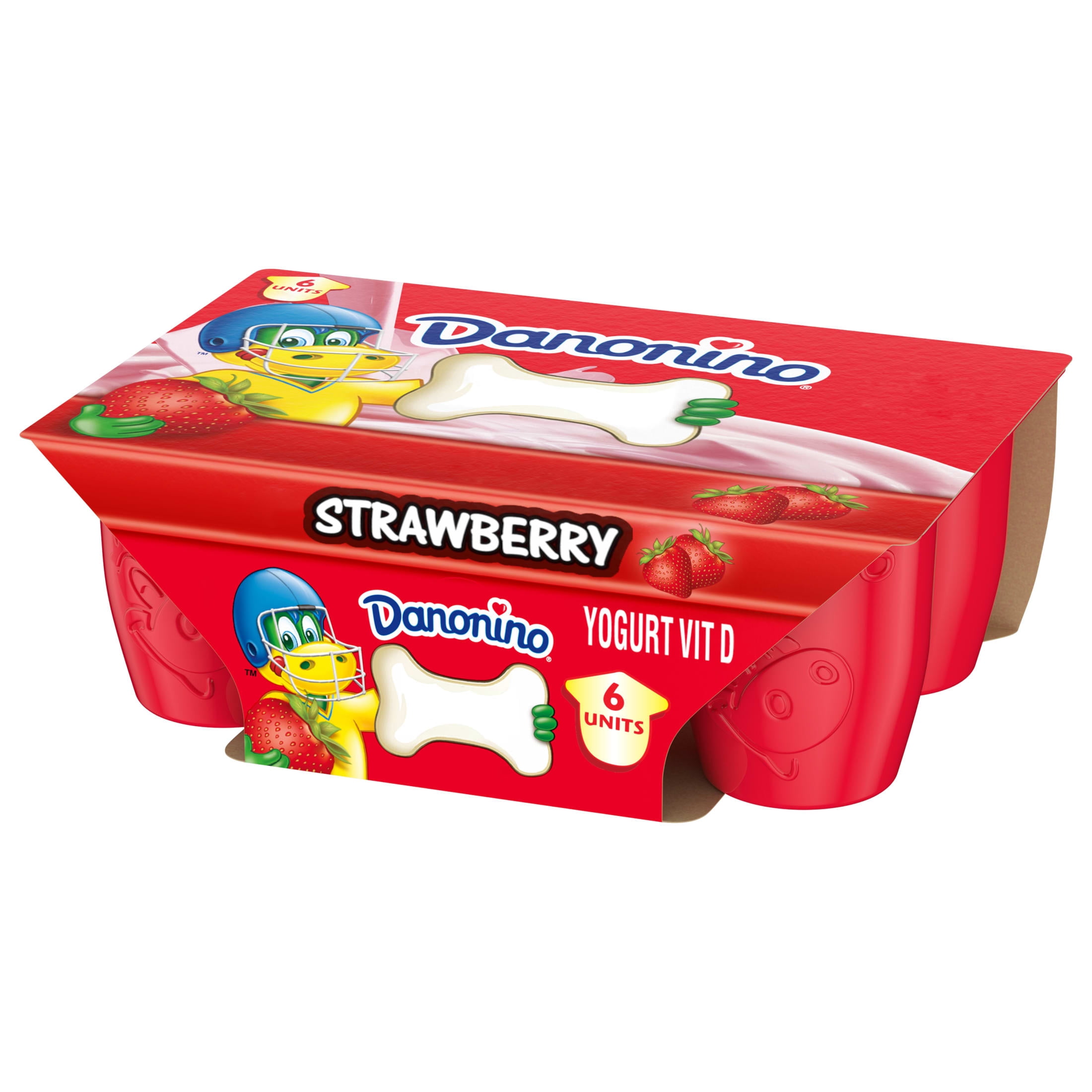Danonino Strawberry Dairy Snack, 1.76oz, 6 Count