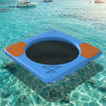 thumbnail image 1 of Danrelax 10 ft Inflatable Floating Dock with Mesh Swim Net, 6 in Thick Platform for Lake and Pool, Non-Slip EVA Deck, Heavy-Duty D-Rings, 1 of 7