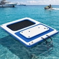 thumbnail image 1 of Danrelax 10'x8' Inflatable Floating Dock, 3mm EVA Mat, Electric Pump, Fits 10, for Lakes, Pools, 1 of 8