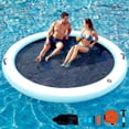 thumbnail image 1 of Danrelax 12FT Round Inflatable Float Ring for Adults, Heavy Duty Hammock Pool Lounger with Pump, for Lake, Ocean & Pool, 1 of 8
