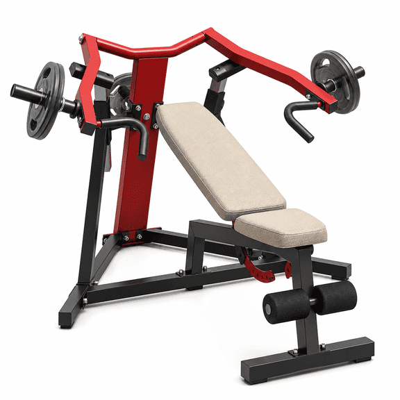 Danrelax 3-in-1 Adjustable Chest Press Machine, Incline Decline Flat Weight Bench Press for Home Gym, Heavy-Duty Steel Upper Body Workout Equipment with Padded Seat and Backrest