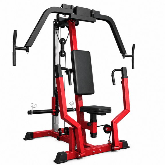 Danrelax 3-in-1 Chest Fly Machine, PEC Deck & Reverse Delt Machine Seated Chest Press with Adjustable Padded Seat & Backrest, 450 LB Plate-Loaded Upper Body Workout Equipment for Home Gym