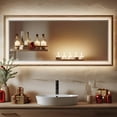 thumbnail image 1 of Danrelax 60”x 28” Bathroom Led Vanity Mirror with 3 Colors Light, Dimmable Touch Switch Control, Anti-Fog Wall Mounted Makeup Mirror for Wall, 1 of 7