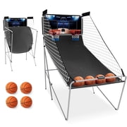Danrelax Arcade Basketball Game, 8 Modes, LCD Scoreboard, 4 Balls, Dual-Shot Electronic Hoop for Kids & Adults
