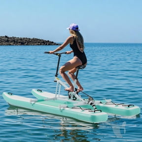 Danrelax Inflatable Water Bike, 2-in-1 Pedal Kayak Bikeboat Hybrid, Includes Bike System, Dual Air Pump, Repair Kit & Carry Bag