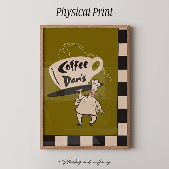 Dans Coffee Kitchen Wall Art Vintage Poster Home Decor