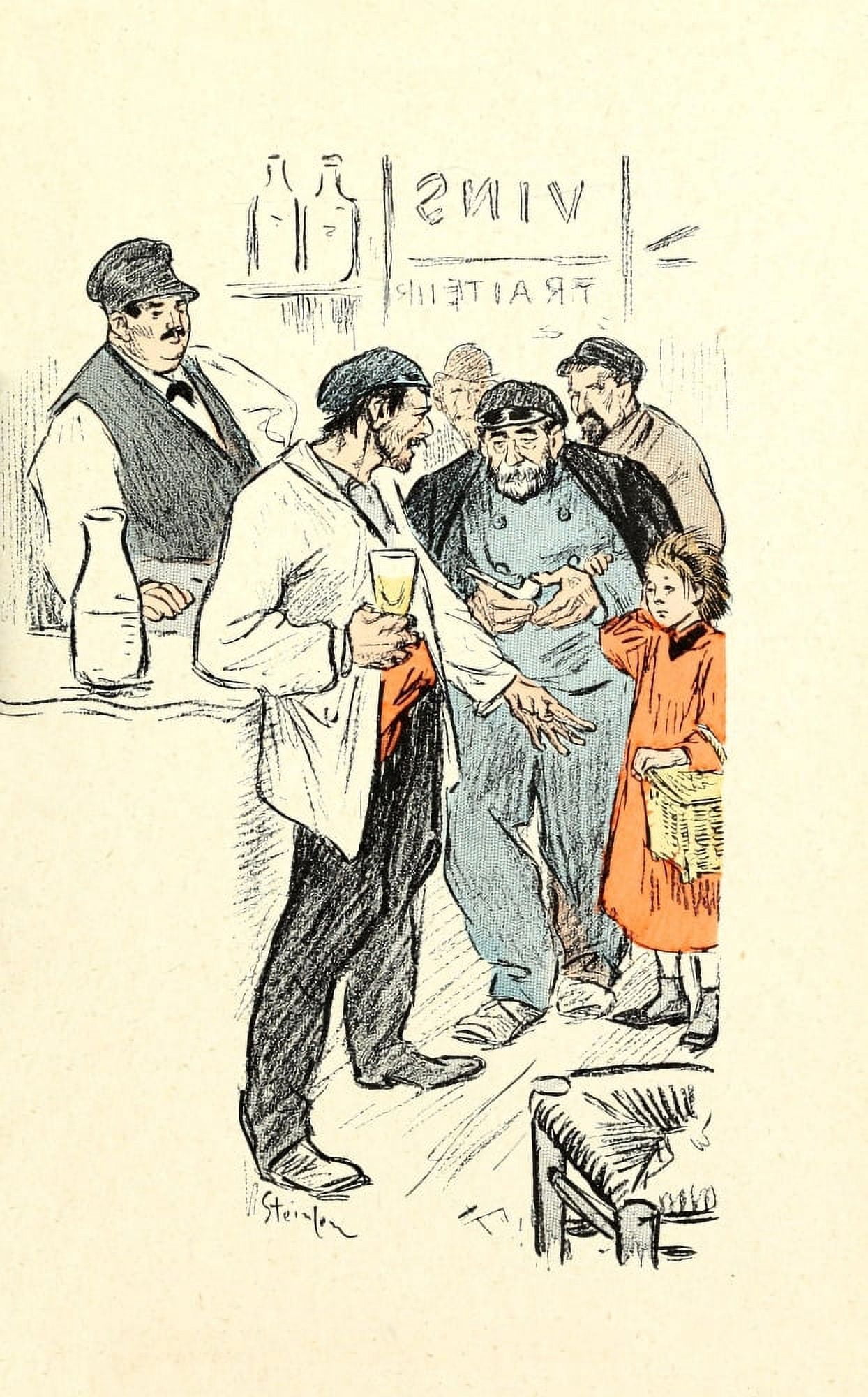 Dans la vie 1901 In the bar Canvas Art - Thophile Steinlen (24 x 36)