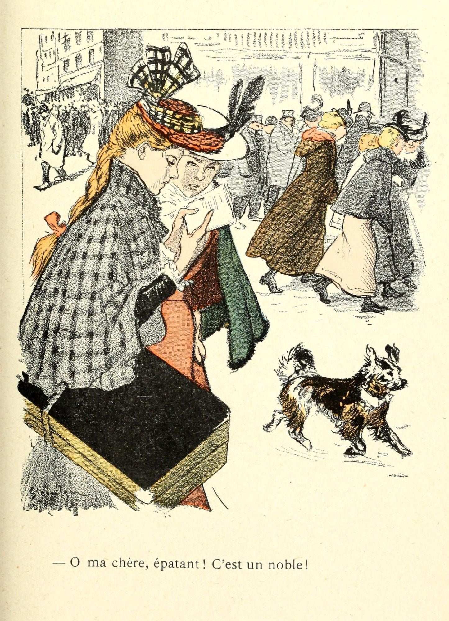 Dans la vie 1901 Scruffy dog in street Canvas Art - Thophile Steinlen (18 x 24)