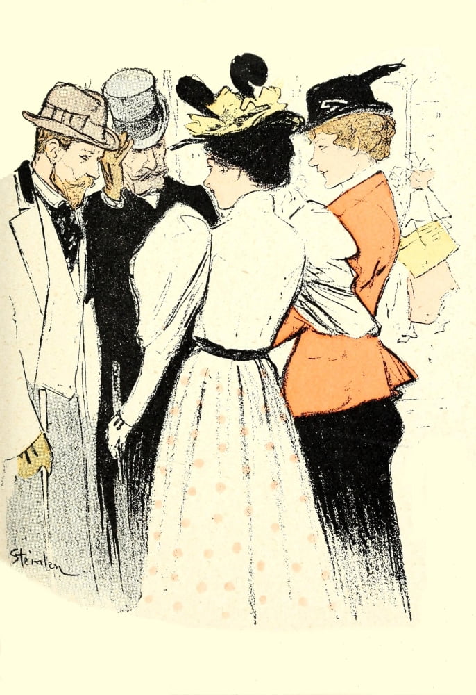 Dans la vie 1901 The meeting Canvas Art - Thophile Steinlen (24 x 36)