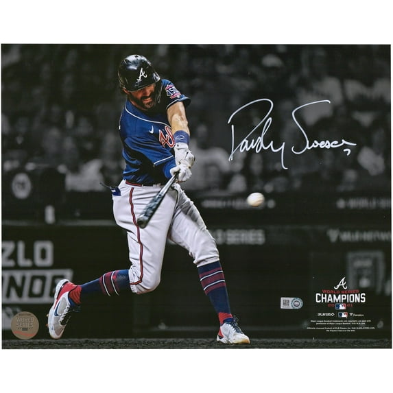 Dansby Swanson Atlanta Braves Autographed 11" x 14" 2021 World Series Champions Hitting Spotlight Photograph - Fanatics Authentic Certified